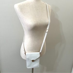White Pebbled Crossbody Handbag Purse